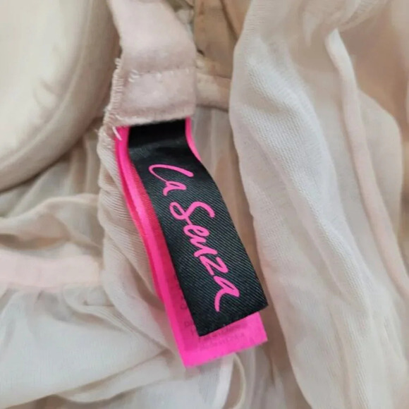 La Senza Pink Sheer Open Back Underwire Bra Babydoll - Size Extra Large - Picture 5 of 6